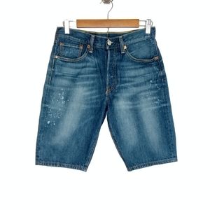 Levis 501 Bermuda Distressed Denim Shorts